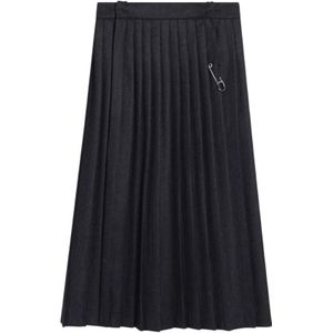 Prada, Dames, Rokken, Grijs, Maat: S