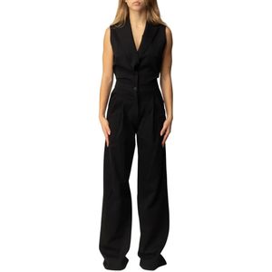Manila Grace, Dames, Jumpsuits & Playsuits, Zwart, Maat: L