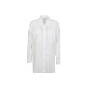Pinko Valdaora Shirt , White , Dames , Maat: 3XS