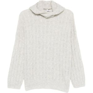 Brunello Cucinelli, Dames, Sweatshirts & Hoodies, Grijs, Maat: M
