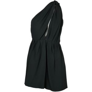Saint Laurent, Dames, Jurken, Zwart, Maat: XL Viscose,