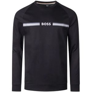 Hugo - Zwart - Sweatshirt - Regular Fit - Ronde Hals - Lange Mouw - Bedrukt Logo