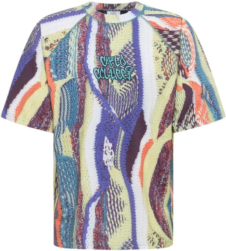 Carlo Colucci - Raglan T-Shirt - Veelkleurig - Heren