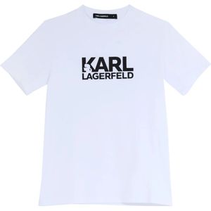Karl Lagerfeld, Heren, Tops, Wit, Maat: L Katoen,