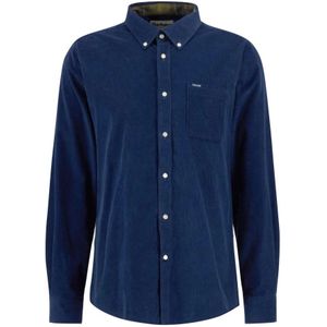 Barbour, Heren, Overhemden, Blauw, Maat: L Katoen,