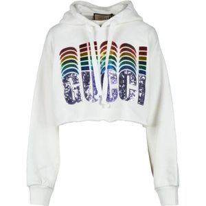 Gucci Katoenen Sweatshirt , White , Dames , Maat: M