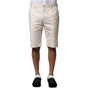 Dolce & Gabbana - Bermuda Shorts - Beige - Regular Fit - Katoen Stretch