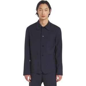 Barena Venezia, Heren, Overhemden, Blauw, Maat: XL Wol,