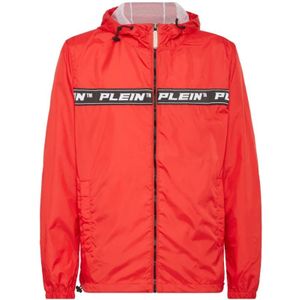 Philipp Plein, Heren, Jassen, Rood, Maat: L Nylon,