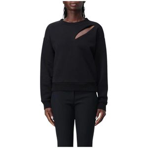 Alexander McQueen, Dames, Sweatshirts & Hoodies, Zwart, Maat: XS Katoen,