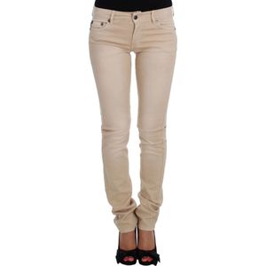 Roberto Cavalli, Dames, Jeans, Beige, Maat: W26 Katoen,