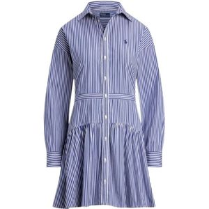 Polo Ralph Lauren, Dames, Jurken, Blauw, Maat: 2XS Katoen,