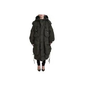 Dsquared2 Groene Hooded Parka Jas , Green , Dames , Maat: 2XS
