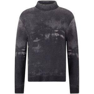 Roberto Cavalli, Heren, Truien, Zwart, Maat: L Wol,