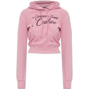 Versace Jeans Couture, Dames, Sweatshirts & Hoodies, Roze, Maat: S Katoen,