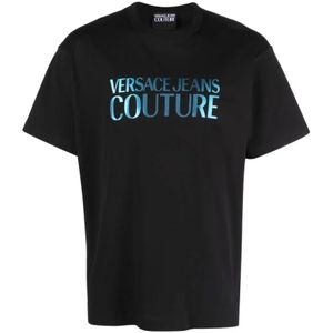 Versace Jeans Couture - T-shirt - Zwart - Katoen - Couture Branding