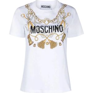 Moschino, Dames, Tops, Wit, Maat: M