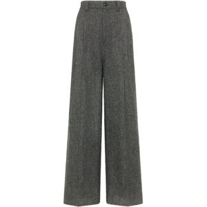 Maison Margiela, Dames, Broeken, Grijs, Maat: S Wol,