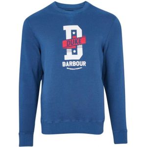 Barbour, Heren, Sweatshirts & Hoodies, Blauw, Maat: XL Katoen,