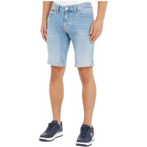 Tommy Hilfiger, Heren, Korte broeken, Blauw, Maat: W33 Denim,