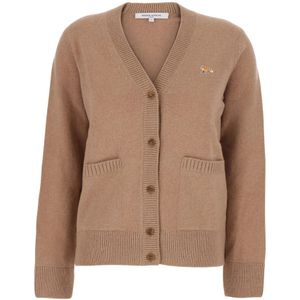 Maison Kitsuné, Dames, Truien, Bruin, Maat: XS Wol,