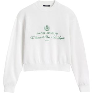 Jacquemus, Dames, Truien, Wit, Maat: S Katoen,