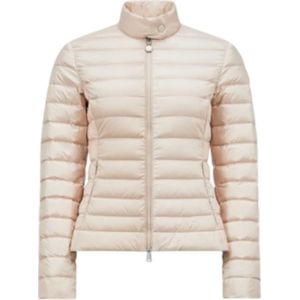 Moncler, Heren, Jassen, Roze, Maat: S Leer,