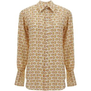 Burberry, Dames, Blouses & Shirts, Veelkleurig, Maat: 2XS Zijde,