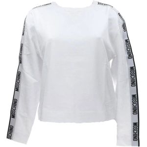 Moschino, Dames, Sweatshirts & Hoodies, Wit, Maat: XS Katoen,