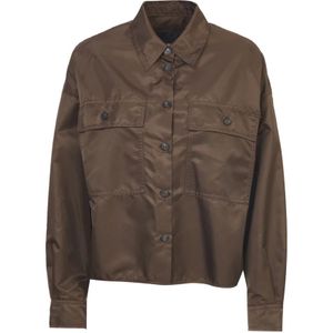 Weekend Max Mara, Dames, Overhemden, Bruin, Maat: S Polyamide,