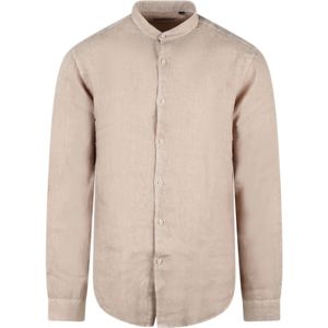 Costumein, Heren, Overhemden, Beige, Maat: L Linnen,