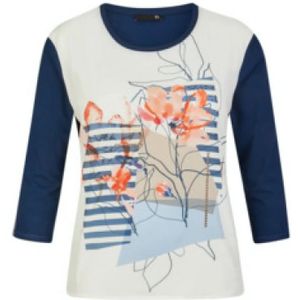 Rabe, Dames, Tops, Blauw, Maat: 2XL