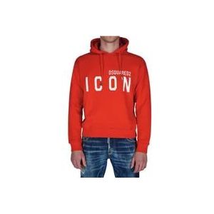 Dsquared2 Rode Hoodie - Icon , Red , Heren , Maat: S