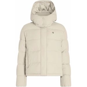 Calvin Klein Jeans, Dames, Jassen, Beige, Maat: M Poliester,