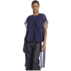 Sofie D'hoore, Dames, Blouses & Shirts, Blauw, Maat: S Zijde,