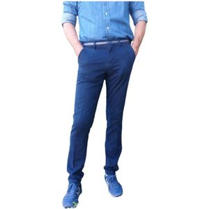 Mason's, Heren, Broeken, Blauw, Maat: M Katoen,