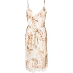 Gold Hawk, Dames, Jurken, Beige, Maat: S Zijde,