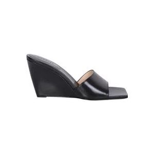 Wandler Zwarte Gaia Wedge Mules , Black , Dames , Maat: 39 EU