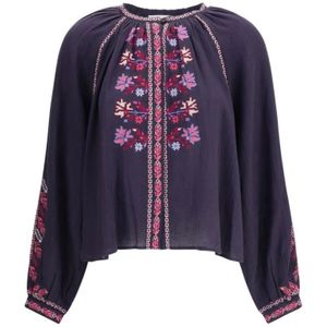 Marant étoile, Dames, Blouses & Shirts, Blauw, Maat: XS Katoen,