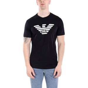 Emporio Armani, Heren, Tops, Blauw, Maat: L Jersey,