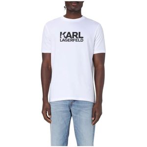 Karl Lagerfeld, Heren, Tops, Wit, Maat: L Katoen,