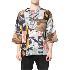 Dolce & Gabbana, Heren, Overhemden, Veelkleurig, Maat: M Katoen,