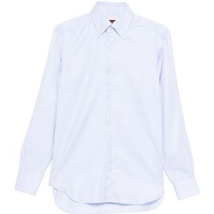 Barba, Heren, Overhemden, Blauw, Maat: 2XL Katoen,