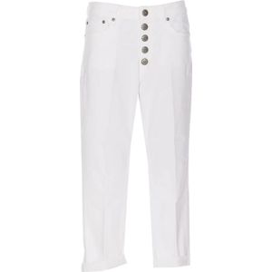 Dondup - Koons Gioiello - Jeans - Wit - Katoen - Juweelknopsluiting
