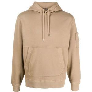 C.p. Company, Heren, Sweatshirts & Hoodies, Bruin, Maat: L Fleece,