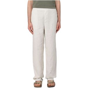 Aspesi, Heren, Broeken, Grijs, Maat: S Linnen,