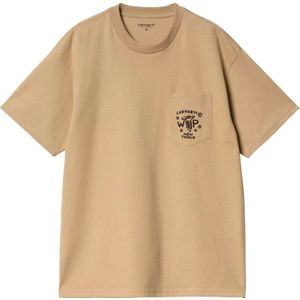 Carhartt Wip, Heren, Tops, Bruin, Maat: S Katoen,