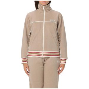Golden Goose, Dames, Sweatshirts & Hoodies, Beige, Maat: S Poliester,