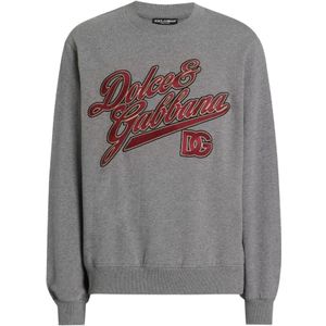 Dolce & Gabbana, Heren, Sweatshirts & Hoodies, Grijs, Maat: M