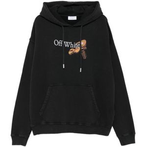 Off White, Heren, Sweatshirts & Hoodies, Zwart, Maat: L Zijde,